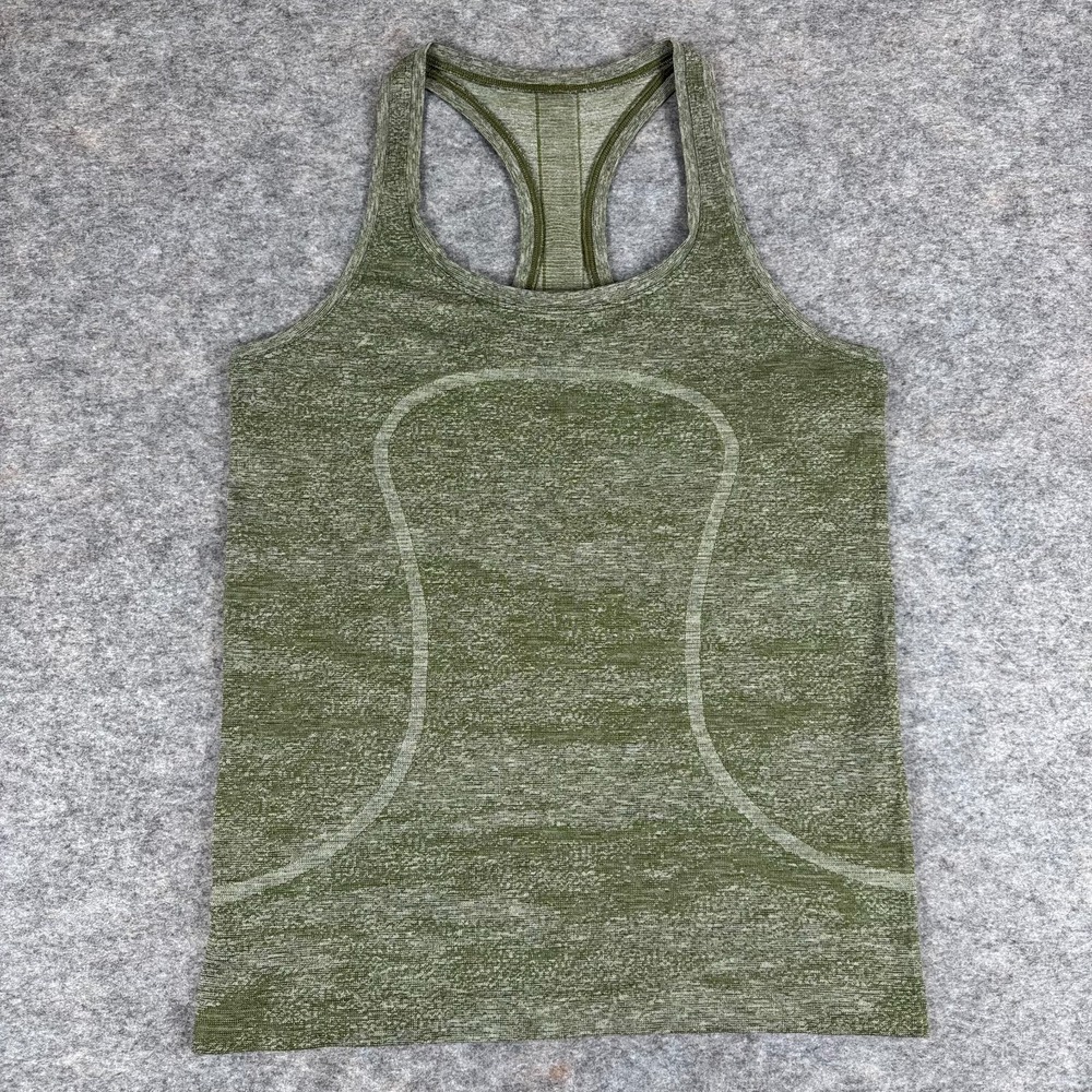 Lululemon Swiftly Speed Racerback Silverescent Everglades Field Green Womens 10